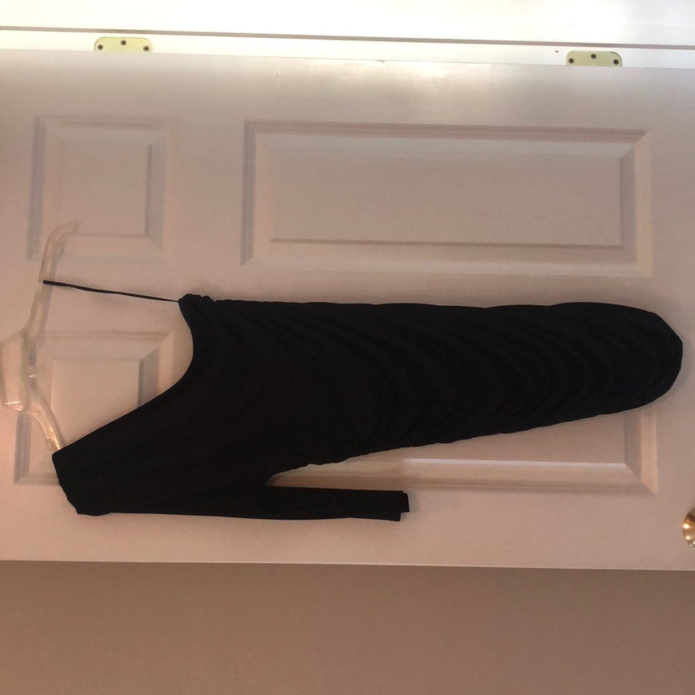 Express one sleeve little black dress